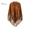 Winter Accessory Women Shawl Warm Fabric Solid Color Versatile Hollow Classic Tassels Hem Scarf Comfortable Wrap