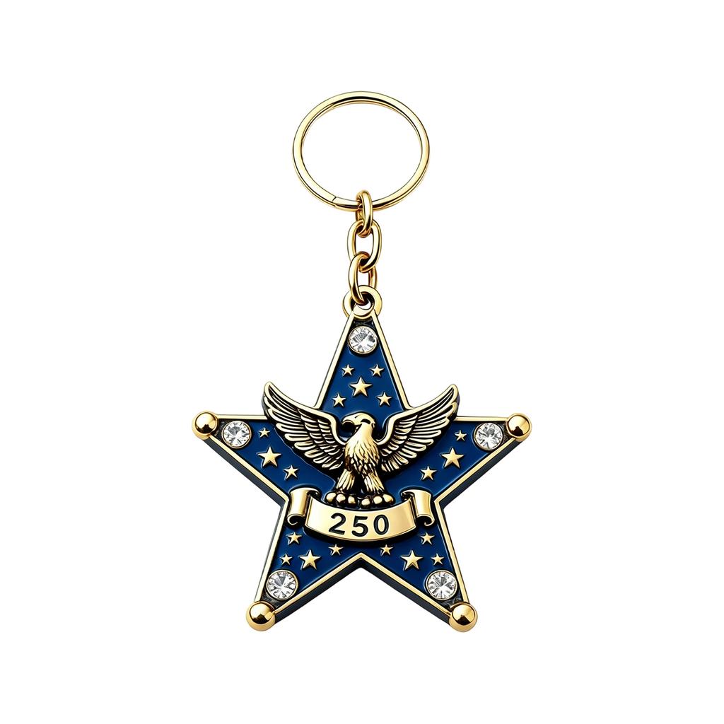 2D Acrylic Keychain For The 250th Anniversary Of The United States