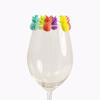 Wine Glass Markers Set of 6 Cute Pineapple Silicone Drink Glass Charms Tags Identification Cup Labels Signs for Party