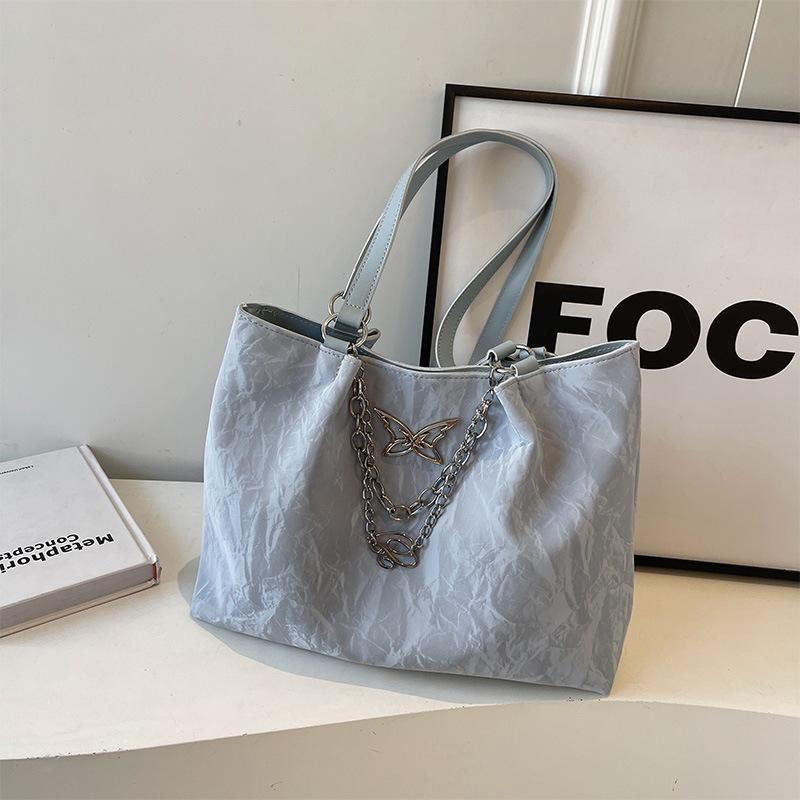 Grote Capaciteit Tas voor Vrouwen Nieuwe Lente en Zomer Wandeltas Handgedragen Boodschappentas Schouderketting Tote Bag Grote Tas gray