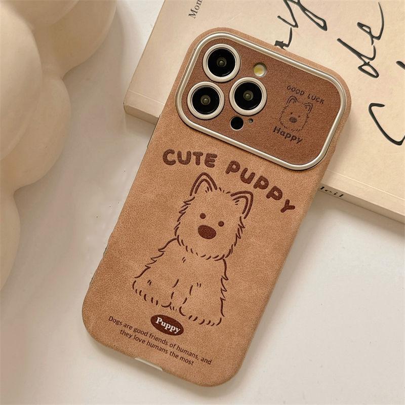 

New Brown West Highland Puppy Protective Case Suitable for Iphone16pro Fur Apple 15 Mobile Phone Case 14 13 Soft Apple 12PROMAX