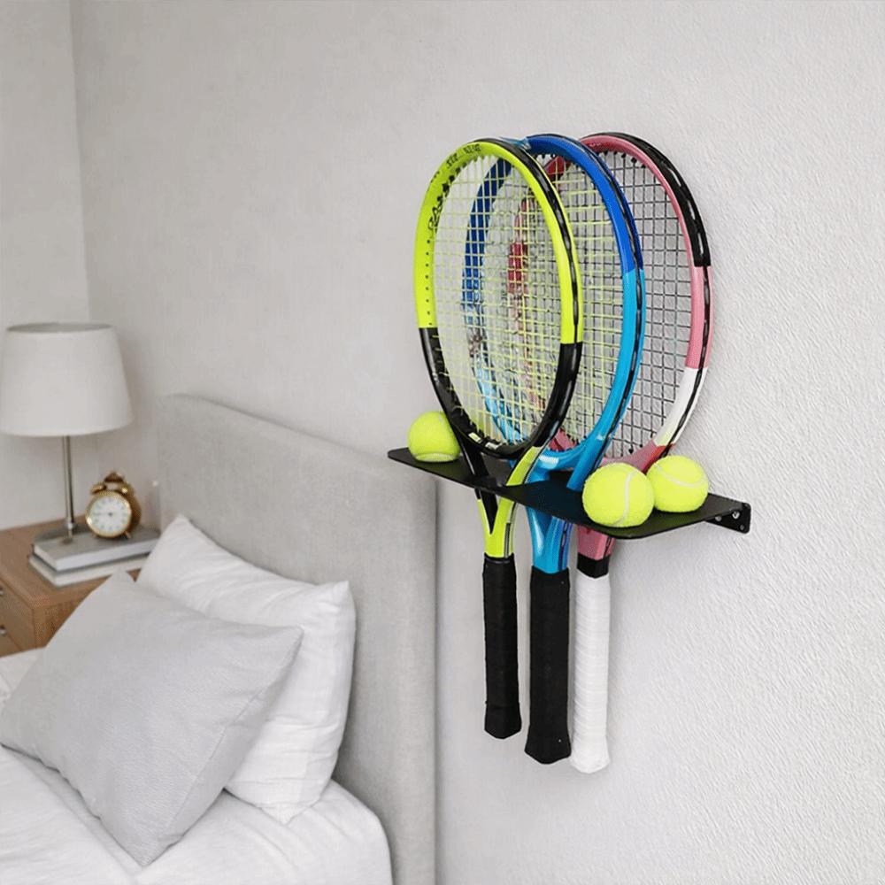 Space Saving Sports Ball Storage Rack Large Capacity Tennis Racket Display Rack  Badminton Hall