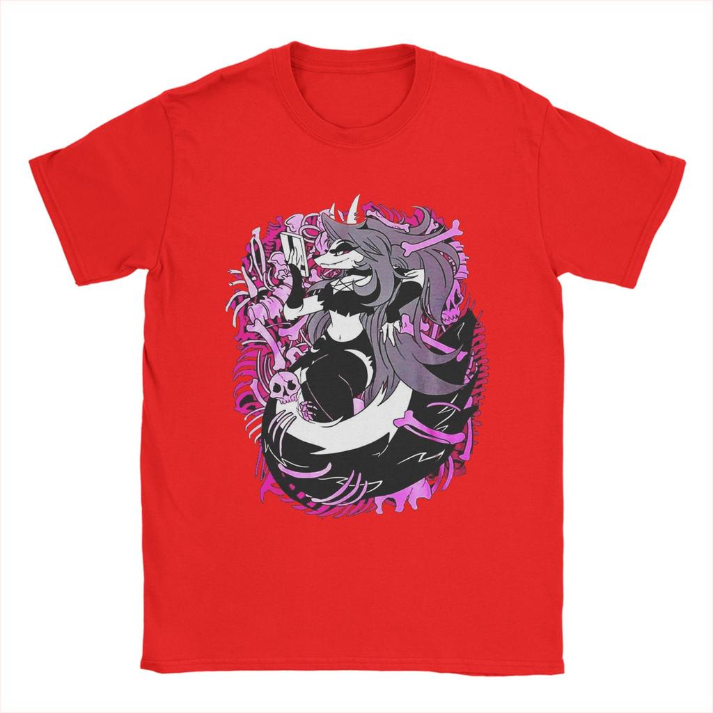 Helluvas Bosses Loona Dessin Animé T-shirts Unisexe T-shirt Drôle Manches Courtes Col Rond T-shirts Tops Impression Coton Pur