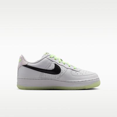 Kids' Sneakers Nike Air Force 1 Low GS 'Photon Dust Black Barely Volt'