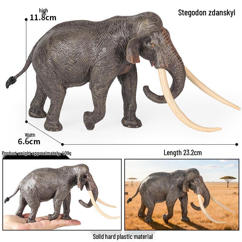 Wild Safari Animal Figurines: Giraffe, Elephant, Rhinoceros, Brown Bear, Tiger, Lion, Leopard, Hippopotamus - Solid Cognitive Toys