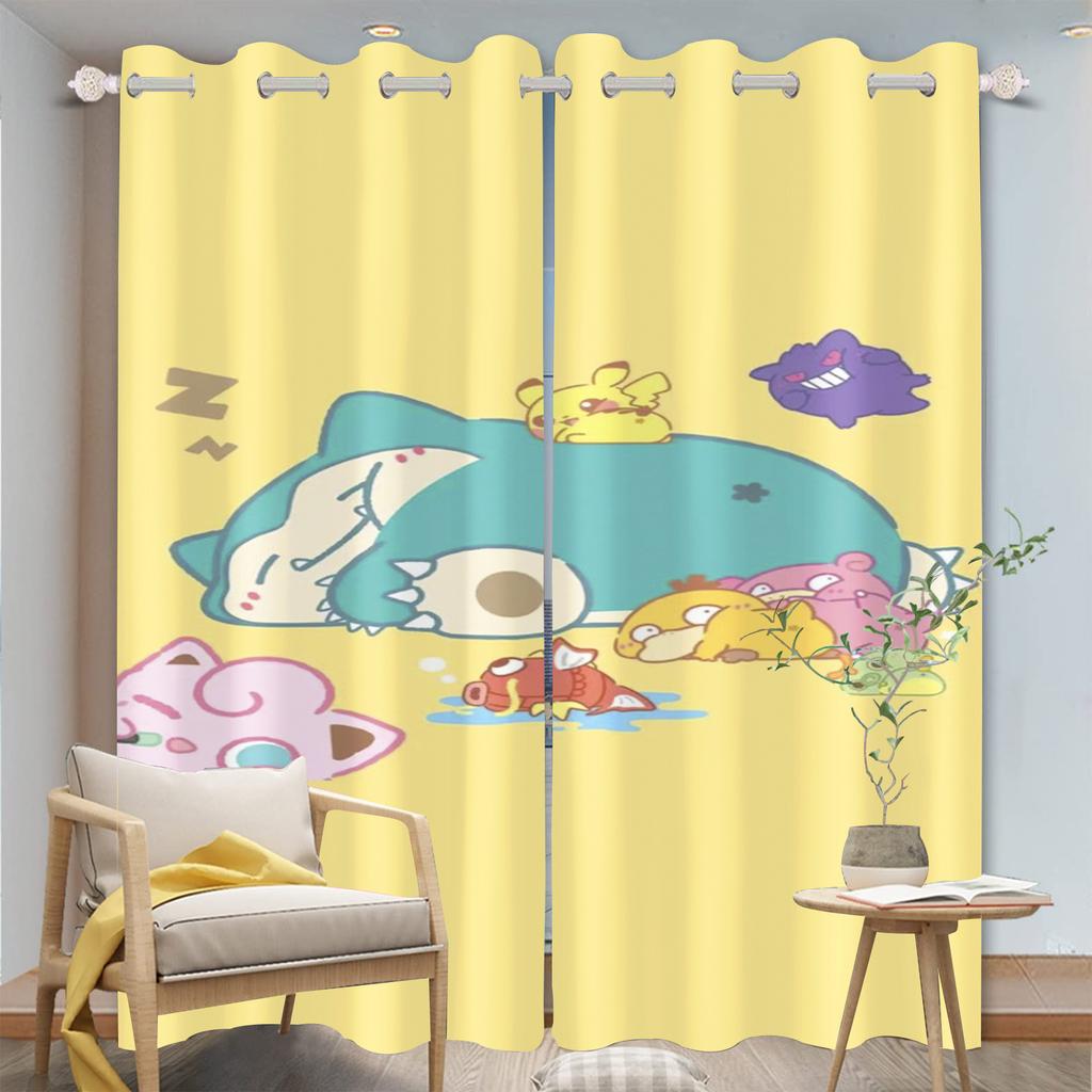 Miniso animacinis Pikachu užuolaidos svetainei animacinis išardomas miegamajam premium užuolaida blokuojanti šviesą poliesteris idealus sėdėjimui