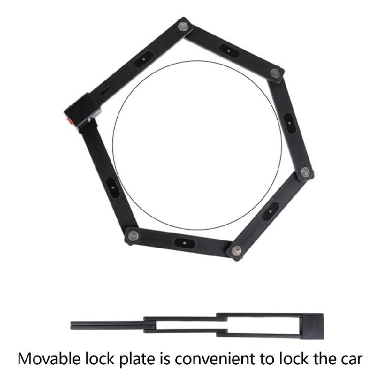 Bike Security Lock Compacts Zincs Alloy Construction For Motorcycles Scooter Weather Resistant Foldable Bicycles Lock