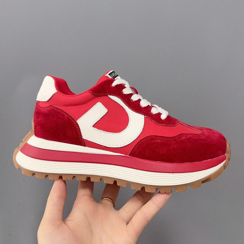 Inner heightening platform retro dad shoes women's 2025 autumn new sports shoes casual shoes German training shoes Forrest Gump shoes women