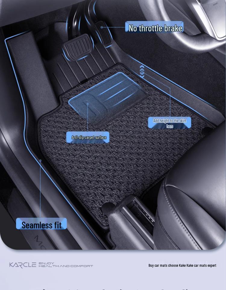 Tesla Model Y & 3 Custom TPE Floor Mats - Full Surround Car Carpets
