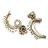 Traditional Stylish Gold Plated Polki & Pearl Bahubali Jhumki Jhumka Earrings Jewellery For Girls