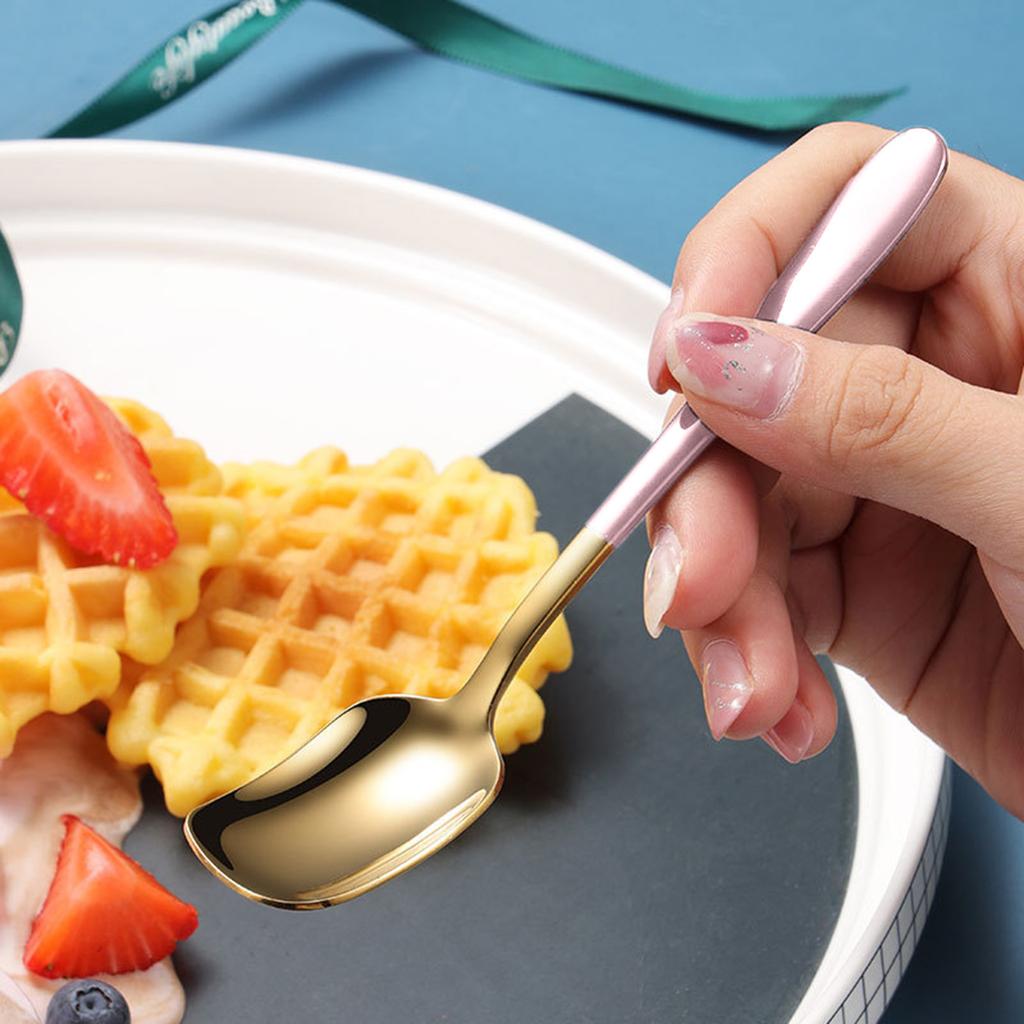 Cheap Household Highgrade Frosted Stainless Steel Multifunction Dessert Spoon Joom