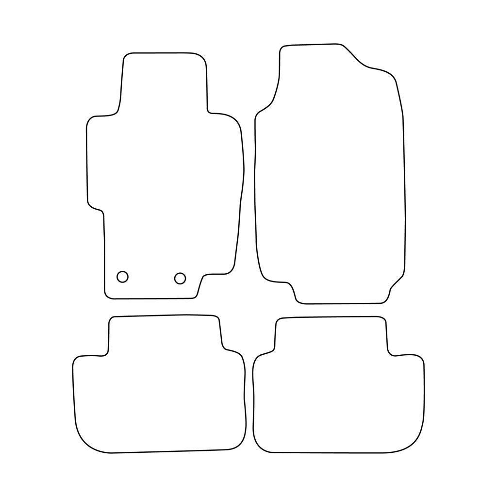 [BLM]HO024 red - Set of velour floor mats to fit Honda Accord VII 2003-2007 - red trim