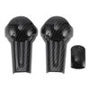 TUCKBOLD Gear Shift Knob Decorator Cover for Ford Mustang Console Interior Trim Sticker Styling Carbon Fiber Black with Adhesive 1 Set 2015-2023,