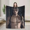 Leon Kennedy Resident Evil Flannel Blanket Winter Super Warm Throw for Kids Couch Chair Bed Cover Funny Design