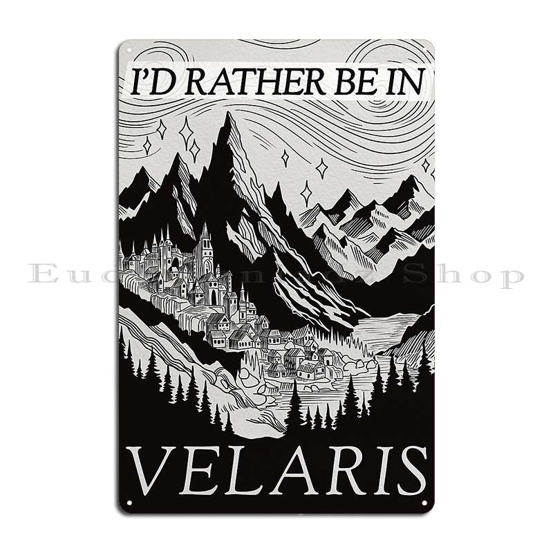 

Velaris From Acotar SJM The City of Starlight ACOMAF Metal Plaque Wall Decor Garage Decoration Designer Tin Sign Poster 20x30cm（7.8x11.8inch）