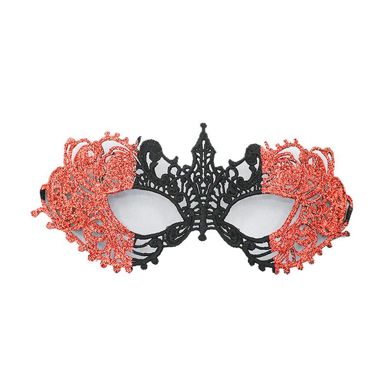 Cross-border Sexy Lace Eye Mask with Pointed Tips for Halloween & Christmas Masquerade