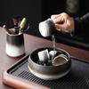 Coarse pottery Kung Fu tea set, household ceramic tea cup, simple office set, light luxury, high-end high-end gifts