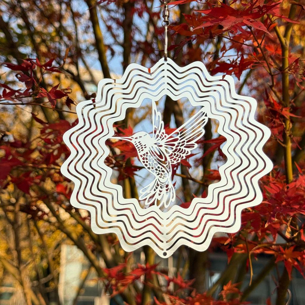 3D Mandala Rotating Wind Chime - Colorful Stereoscopic Spinner for Wall, Garden, or Courtyard Decoration