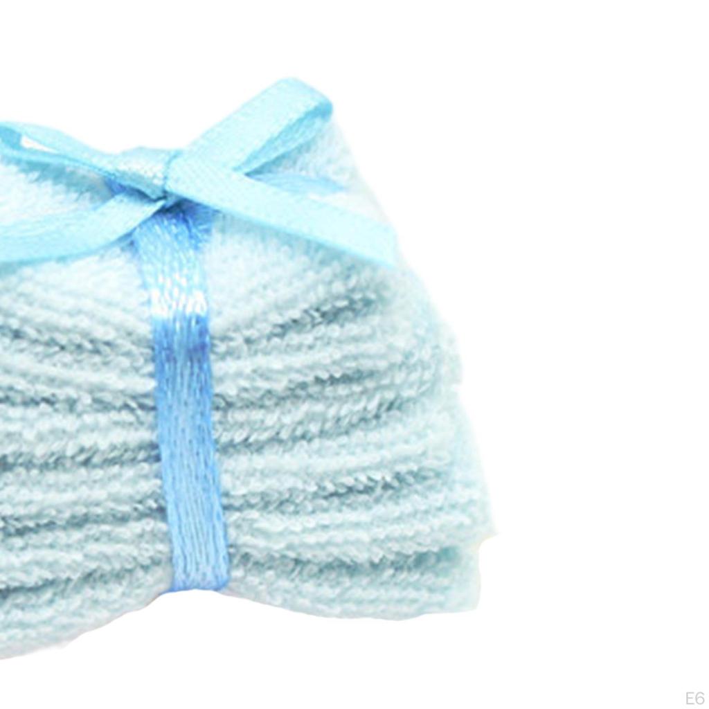 Dollhouse Accessories Doll House Towels Set Simulation Towel Model for 1/6 1/12 Scale