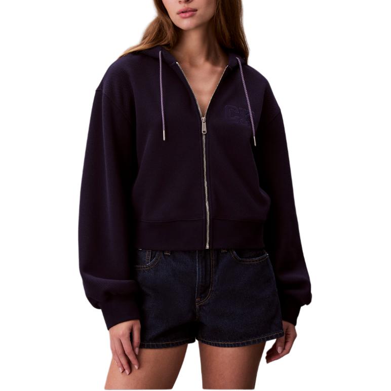 Calvin Klein Женская куртка с длинным рукавом, капюшоном и короткой молнией с логотипом 47F236G-9EI S