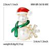 Christmas Classic Pearl Snowman Brooches for Women Rhinestone Decoration Pins Event Party New Year Gifts Jewelry Accessories