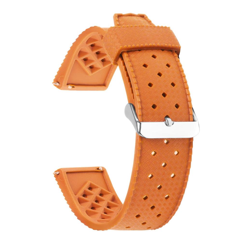 Breathable Silicone TPU Waterproof Sweatproof Unisex Watch Strap - Fits All Brands, 20/22mm