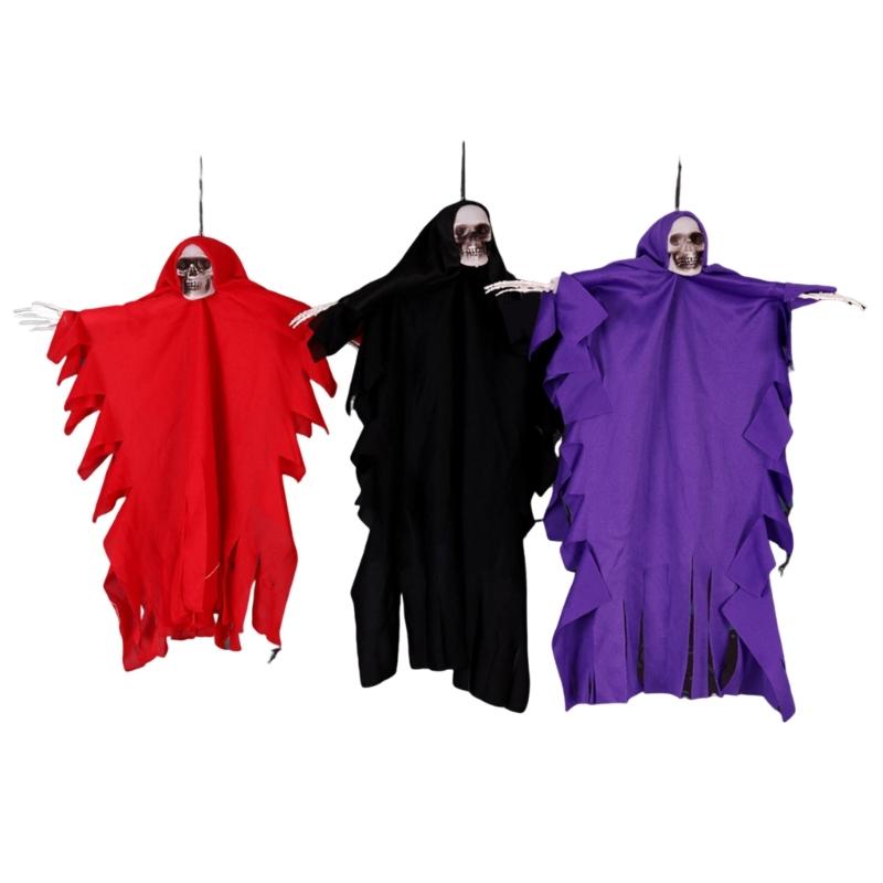 

3pcs Halloween Hanging Specter Ornament Haunted House Scene Layouts Props Skeletons Specter For Festivities Decoration 1