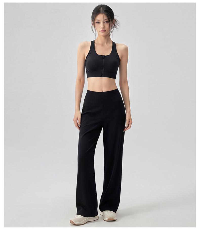 Shockproof Racerback Yoga Tank with Integrated Zip Bra for Large Busts