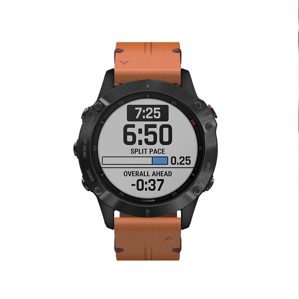 For Garmin Fenix 6/Amazfit Falcon Leather Smart Watch Band Pin Buckle Wrist Strap Replacement