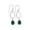 Natural Green Onyx Gemstone 925 Sterling Silver Jewelry Handmade Earrings 1.90" EE-16-18
