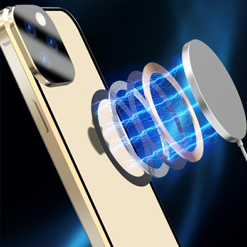Magnetic Case for iPhone 14 Pro Compatible with MagSafe Double Sided Clear Tempered Glass Phone Cover