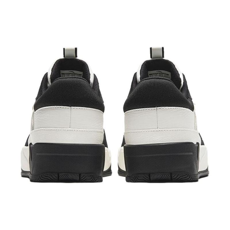 Anta C37 Series Anti Slip Wear Resistant Low Top Skateboard Shoes Women's Black White Sneakers 922338003-3
