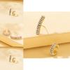 Elegant Fashionable Alloy Double Row Rhinestone Earrings Set For Women