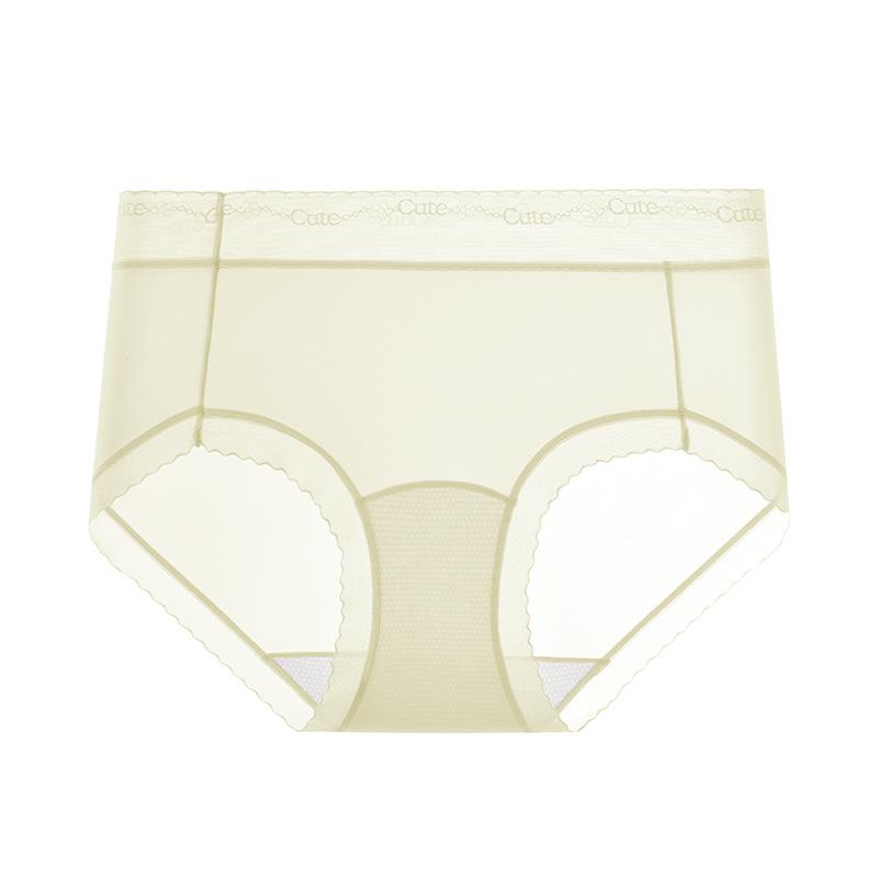 Lady Plus Size Summer Light Camellia 10A Antibacterial Ice Silk Breathable Quick Drying Briefs