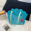 Korean  Pvc Shell Shoulder Bag Ins Style Girly Blue Transparent Handbag Female Waterproof Portable Tote Bags