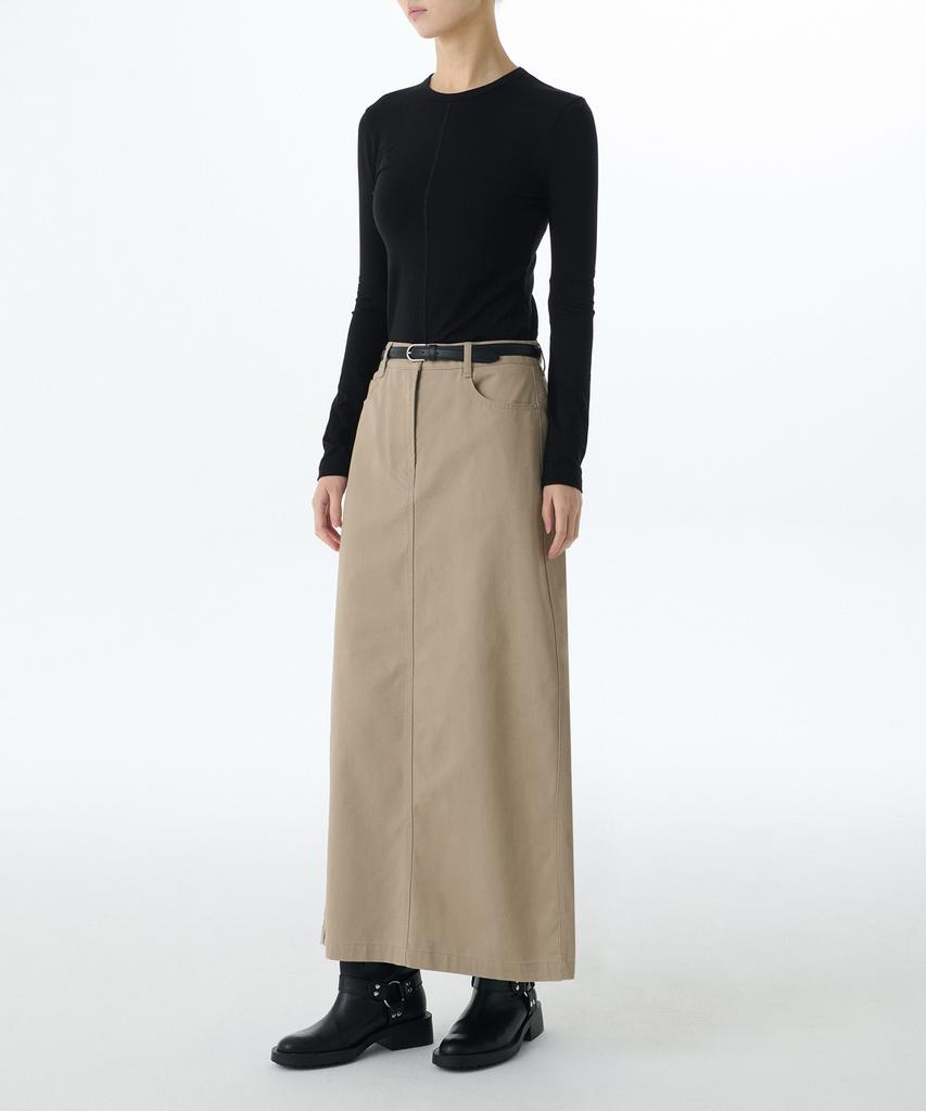 Musinsa Standard Woman Women'S Cp Maxi Skirt [Beige]