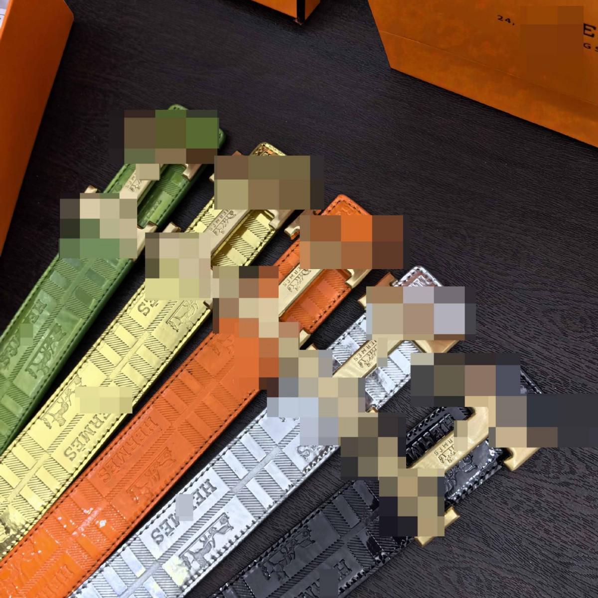 

Men s Youth Casual Sequin Belt with Smooth Alloy Buckle, Genuine Leather 105cm