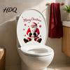 Creative Christmas Gift Ideas Santa Claus Toilet Sticker Waterproof PVC Bathroom Decal for Versatile Festive Room Decor Home Decoration Removable