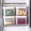 Sealed Food Storage Box Plastic Refrigerator Fresh-Keeping Box Refrigerator Organizer  Kitchen
