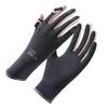 Sunscreen gloves summer women's outdoor driving finger leakage sunshade breathable cool gauze thin cycling ice silk gloves
