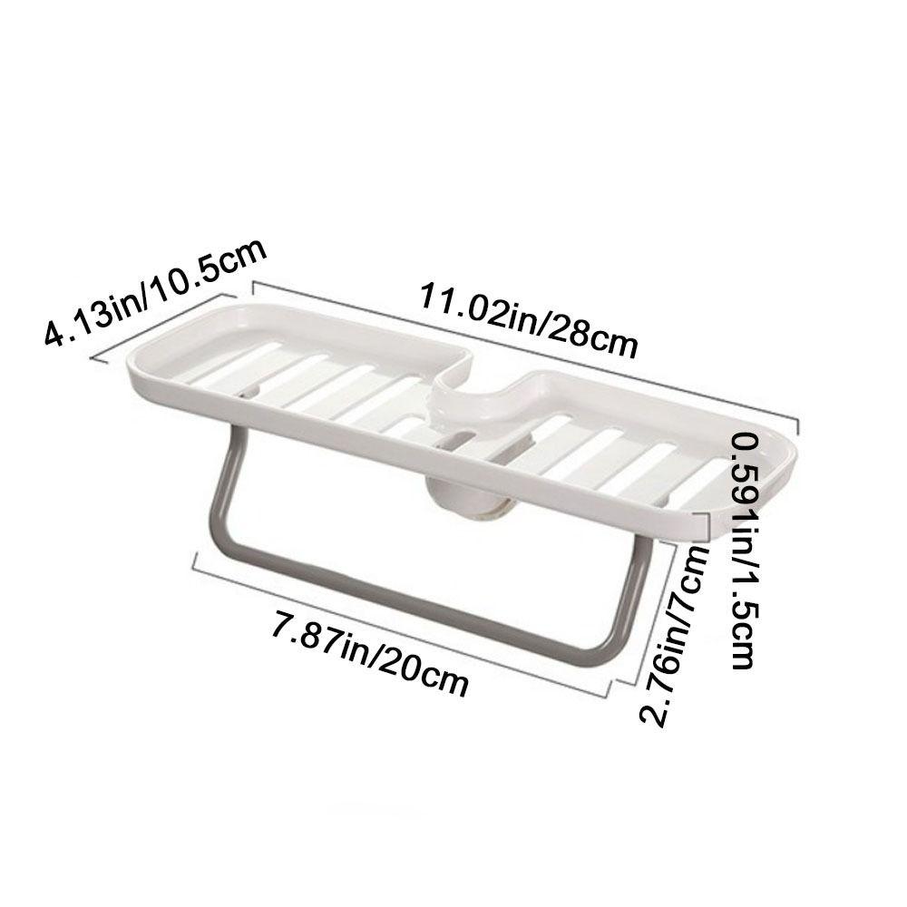 Plastic Faucet Sponge Holder Rotatable Sink Rack Easy To Install Kitchen Storage Shelf  Kitchen