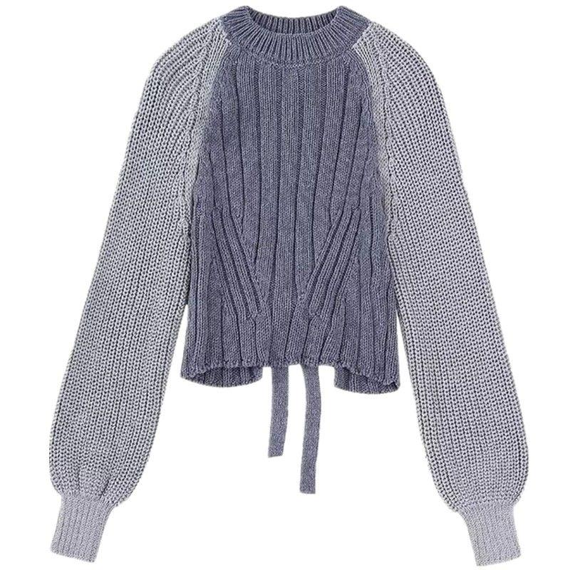 Fashion Style Autumn New Arrival Women's Clothing Stylish Open Back Design Round Neck Knitting Tops 5802118 400