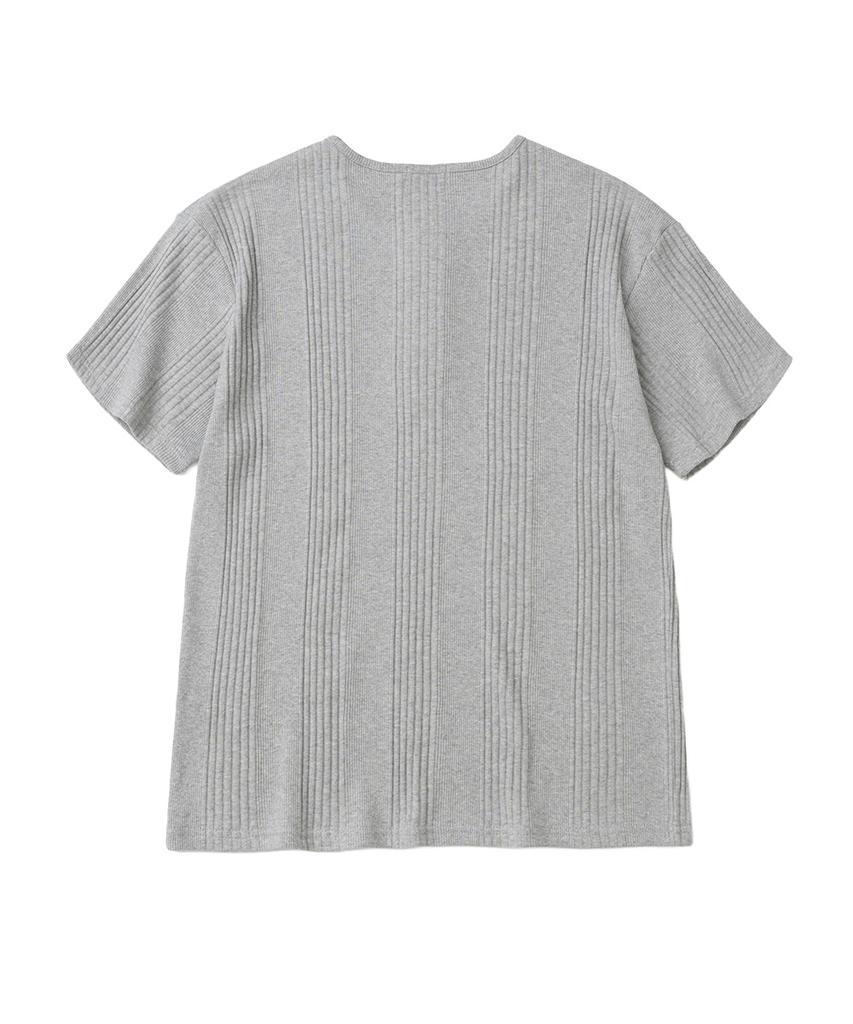 XOX Ribbed Henley Neck Short Sleeve T-Shirt (3 Colors)