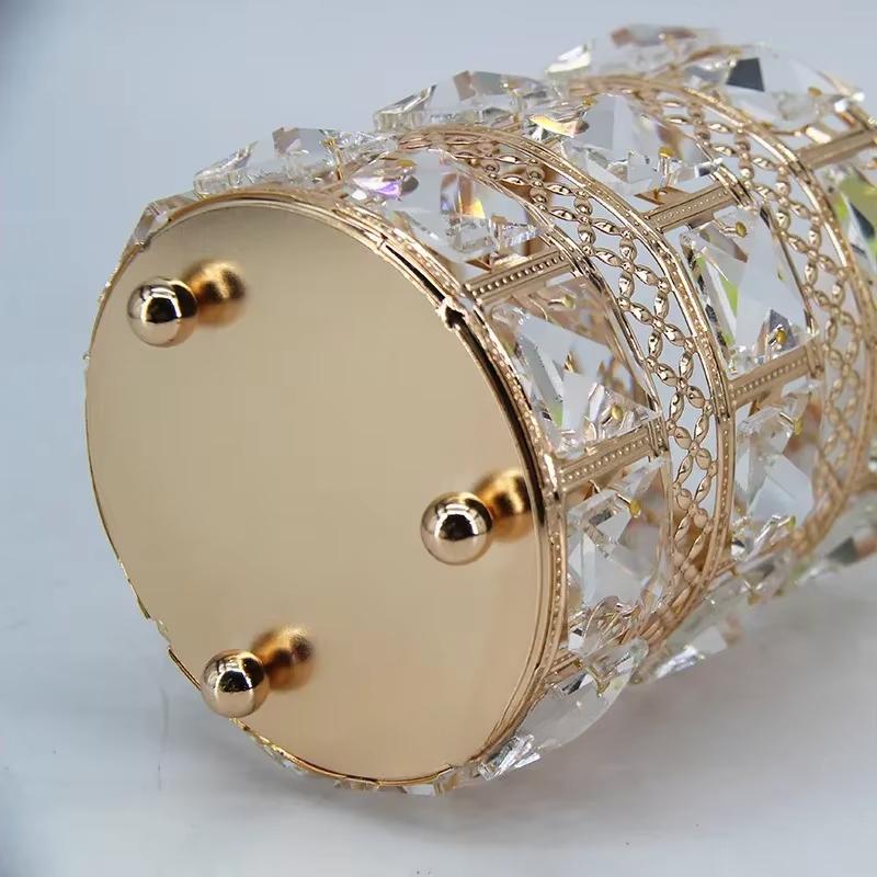 Cosmetic Brush Storage Box Living Room Bedroom Desk Light Luxury Ornaments Makeup Brush Eyebrow Pencil Crystal Glass Pen Holder