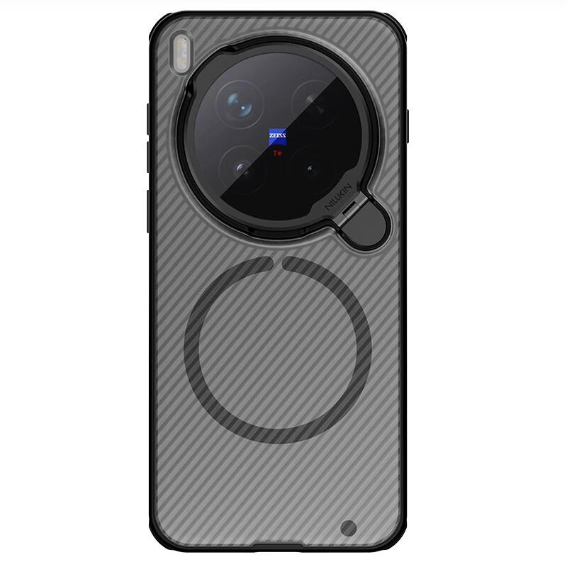 Магнитный чехол-подставка Nillkin для Xiaomi 17 Ultra с прозрачной крышкой для объектива