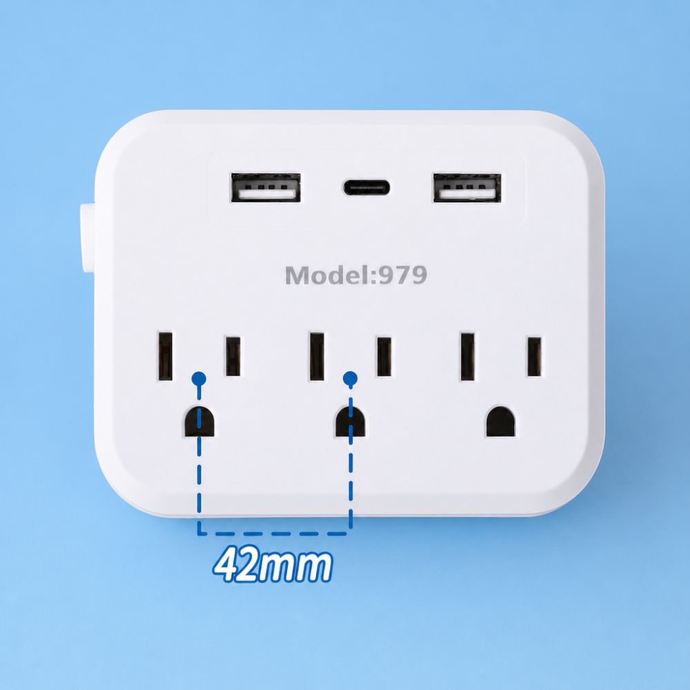 Surge Protector Outlet Extender Overload Protection Wall Adapter Professional Power Strip Home