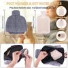 Large Hot Water Bottle for Feet Rubber Hot Water Bag with Soft Plush Cover Foot Warmer for Pain Relief Washable Foot Heating Pad