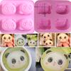 3D Cute Panda Silicone Molds Chocolate Candy Mold DIY Bear Cupcake Topper Fondant Cake Decorating Tools Soap Clay Moulds