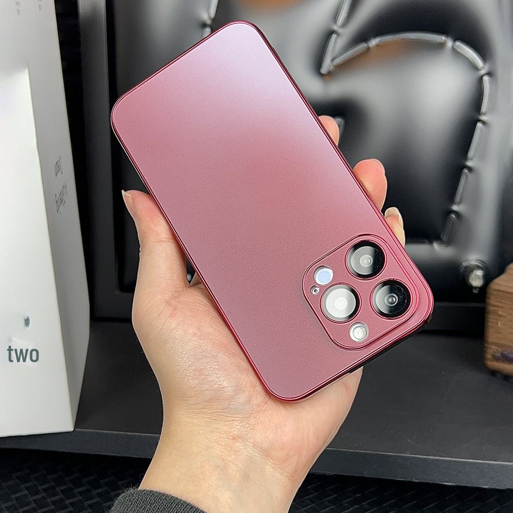 Custodia protettiva rigida ultrasottile e satinata per telefoni cellulari Apple 12, 13, 14, 15. Design completo e anti-caduta.