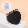 Miroir de maquillage compact double face en forme de cœur pour les résidences étudiantes